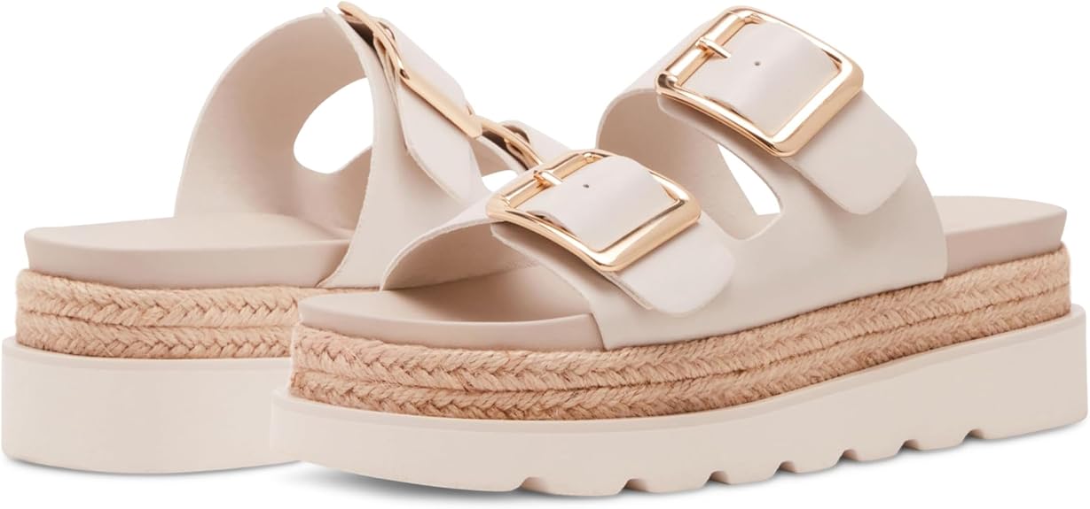Comfortable Raffia Platform Wedges Sandals