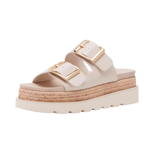 Comfortable Raffia Platform Wedges Sandals